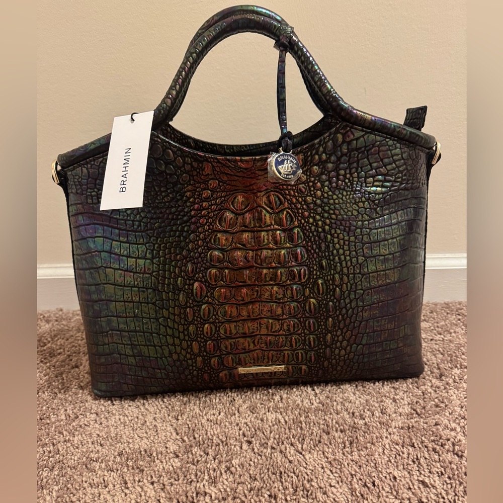 NWT Brahmin Black Pearl Ombré Melbourne Elaine